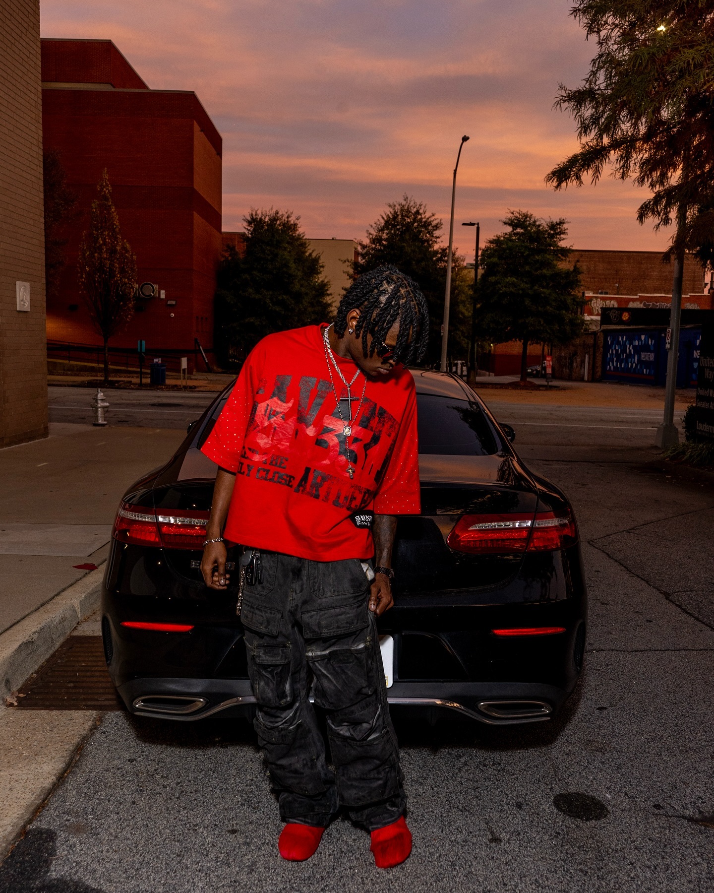 Red Graphic Statement Tee